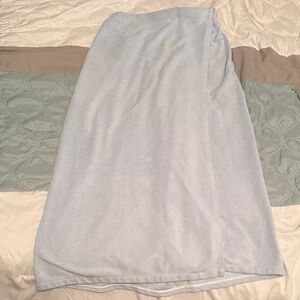 Light blue after shower body wrap
